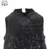 Designer Style Kids Sleeveless Dress Hem Feather Design Black Sequin Skirt  Party Girls Dresses - Image 3