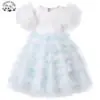 OEM Customizable Wholesale New Product Cute Color Gradient Soft Tulle Kids Princess Girl Dress - Image 3
