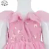 Factory Direct Price Short Sleeve pink Shining Sequin Princess Dress for Girl Party Dress for Girl - Image 3