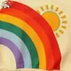 New Product Explosion Rainbow Printing Gem Sun Sweatshirt Top Girls Children's Sweatshirt Girl - Image 3