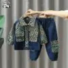 Custom Boys Clothing Sets Comfortable Denim Boy Set Toddlers Summer Sweatshirt Fun Animal Cartoon Prints Two-Piece Pants Outfit - Image 3