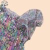 Customizable Wholesale New Innovations Latest Design Puff Sleeve Colorful Sequin Princess Girl Dress - Image 3