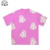 2024 Stylish Full Patterns Printing Pink T Shirt Different Designs Kids T Shirt - Image 3