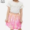Customizable New Fashion Sweet Dance Daily Skirt Shine Shorts Pink Elegant Skirt Girls Dress - Image 3