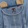 Temperament Trendy Kids Clothes Customized Girls Jacket Bear Patchwork Denim Jean Jacket for Children - Image 3