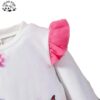 Customizable butterfly Pattern Casual Pullover Ruffle Crewneck Long Sleeve Girls Sweatshirts - Image 3