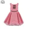 2024 New Spring Girls pink Puff Dress Suit Sweet Little Girl Princess Dress Suit for 4-12T - Image 3