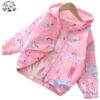 Customizable OEM Girls Jacket Rainbow Stars Unicorn Zipper up Windbreaker - Image 3