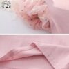 Customized Summer Tulle Elastic Short Puff Sleeve T-shirt for Kids Girls Rainbow Foil Print on Fabric Age 12 Years - Image 4