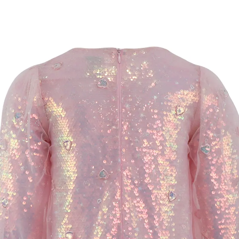 Custom Pink - toned Dreamy Sequin Dress for Girls