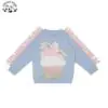 OEM Crew Neck Star Fringe Sleeves Pullover Kids Hoodie Girls Hoodies Sweatshirt for Fall - Image 4