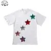Custom Kids Cotton T-Shirt Summer Holidays Casual Patchwork Design Girl Short Sleeves for Toddlers - Image 4