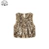 Customized Sparkling Children Clothes Gold Color Vest with Skirt  Sequin Girls Clothing Sets for 2-12T - Image 4