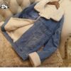 Customizable Winter Warm Girls Denim Jacket Girls Denim Jacket for 2-14 Years - Image 4