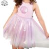 Girls Summer Sleeveless Metallic Tulle Dress Girls Tulle Dress - Image 4