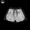 Professional Factory Shortsleeve Cotton Fabric Silver Color Hart Sequined Summer Girls Sets - Image 4