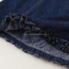 ODM Customizable Girls Casual Denim Dress Ruffle Sleeves Solid Washed Knee-Length Party Style for Toddlers Summer - Image 4