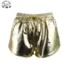 Customized Metallic Fabric Kids Shorts High Waist Toddler Baby Solid Color Casual Girls Shorts - Image 4