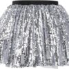 Customizable Girls Chiffon Tutu Skirts Sparkling Sequins Breathable Floral Plaid Decor Casual Lolita Style Parties Mini Length - Image 4