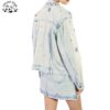 Fashion Vintage  Crystal Beads Embroidery Custom Printed Girls Jacket Washed Denim Girls Jacket - Image 4
