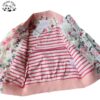 Custom New Style Children's Clothing 3-12 Years Girls Bomber Jacket Lovely Flower Print Zipper Jacket - Image 4