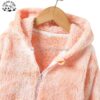 Customizable New Arrival Embroidery Children Tie Dye Zipper up Kids Fleece Girls Winter Coat With Hoodie - Image 4