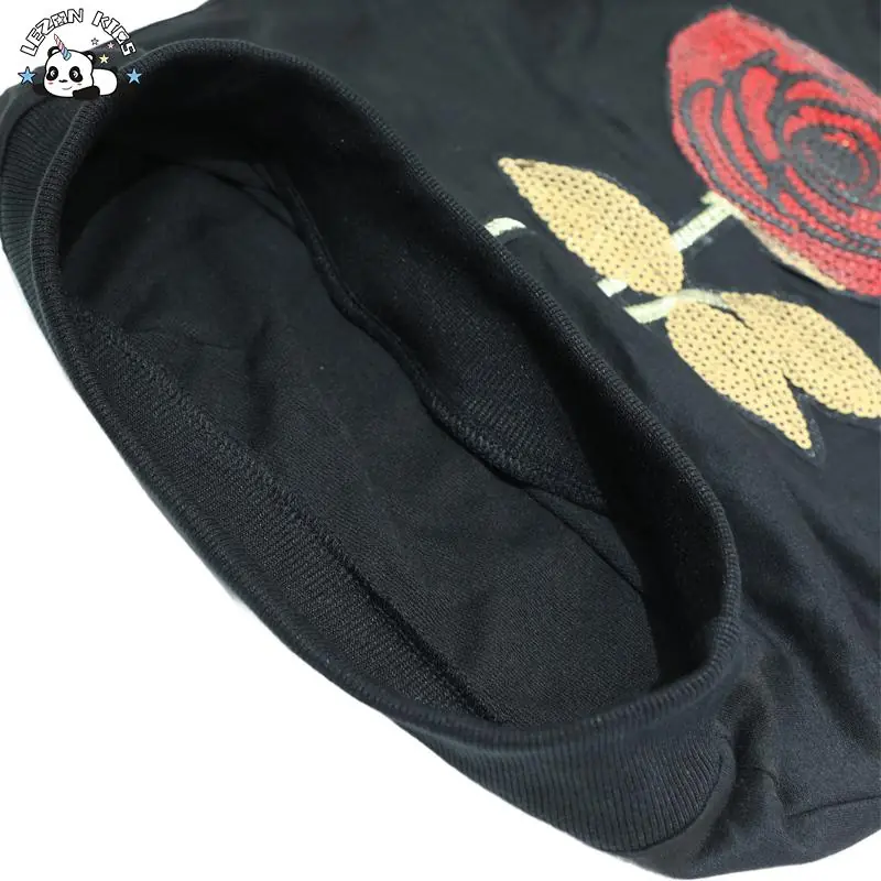 Customized Girls' Clothing Long Sleeve Sequined Flower Hoodie Sets Winter Spring Fall Girls Clothing Sets Wholesale - Image 4