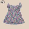 Customizable Wholesale New Innovations Latest Design Puff Sleeve Colorful Sequin Princess Girl Dress - Image 5