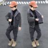 New Fashion Kids Clothes Boys Velvet Denim Suits Winter Outfits Boys Jeans Sets With Good Quality - Image 5