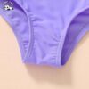 Customizable Quick Dry Elastic Girls Swimsuit Colorblock One-Shoulder Design Stylish Bow Detail Kids Swimwear with Side Bow - Image 5