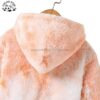 Customizable New Arrival Embroidery Children Tie Dye Zipper up Kids Fleece Girls Winter Coat With Hoodie - Image 5