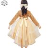 Custom Long Sleeved Trailing Sequins Mesh Poncho Girls Evening Dresses for Party Wear - Image 5