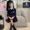 Custom Kids Girls Coats Preppy Style Cute Faux Woolen Long Sleeve Winter Warm Girls Coats - Image 5