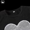 Professional Factory Shortsleeve Cotton Fabric Silver Color Hart Sequined Summer Girls Sets - Image 5