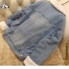 Customizable Winter Warm Girls Denim Jacket Girls Denim Jacket for 2-14 Years - Image 6