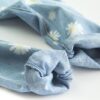 Customizable Printed Cute Daisies Flowers Light Blue Washed Cotton Denim Girls Jeans Pant - Image 6