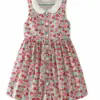 Custom Floral Printed Casual Dress Girls Knee-Length Spring Kids Clothing Beautiful Flowers Decoration for 2-14T Children