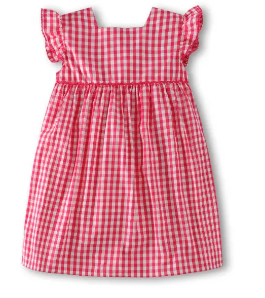 Custom Floral Printed Casual Dress Girls Knee-Length Spring Kids Clothing Beautiful Flowers Decoration