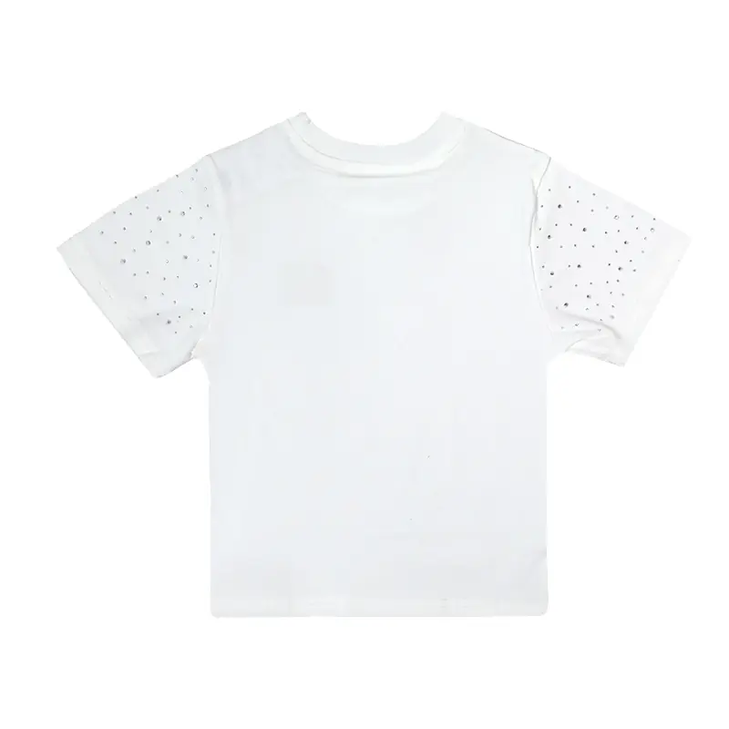 Kid's short-sleeved T-shirt with hot diamonds and stars
