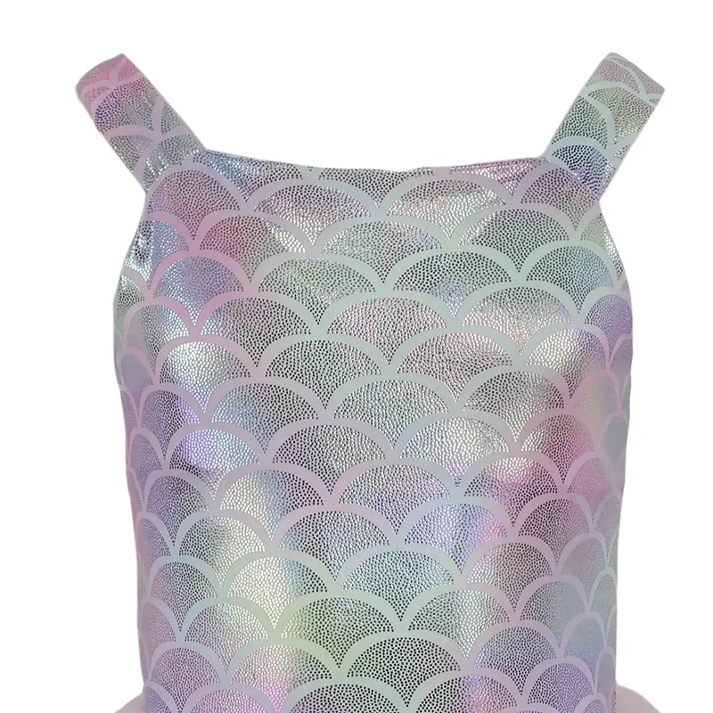 Girls' Mermaid - Scale Holographic Tutu Swimsuit