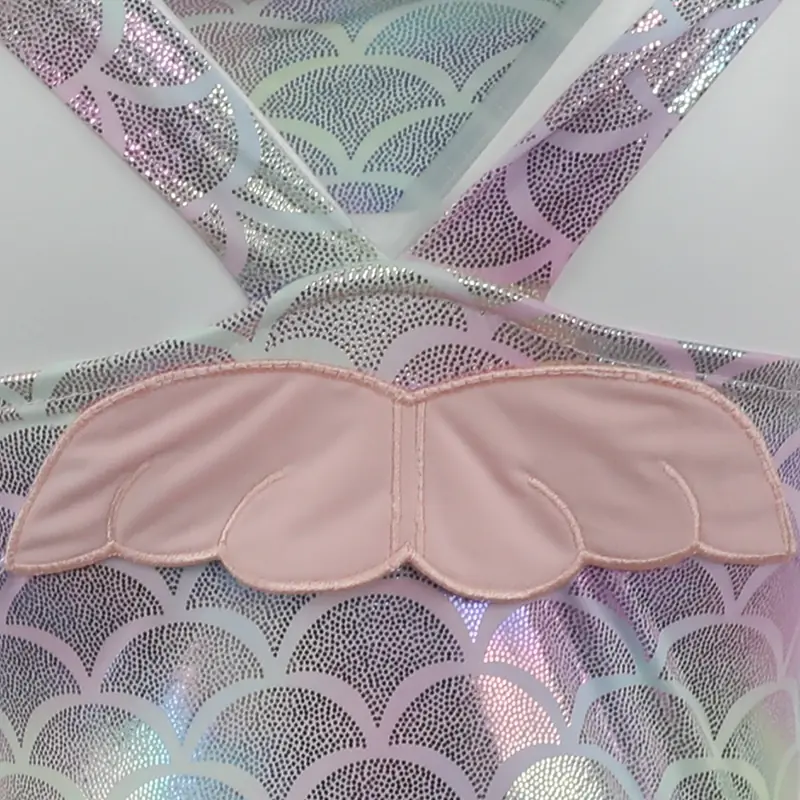 Girls' Mermaid - Scale Holographic Tutu Swimsuit